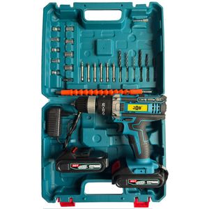 دریل پیچ گوشتی شارژی چکشی سه نظام 10 میلیمتر 118 ولت جاب مدل jb 118 max edition مجموعه 40 عددی